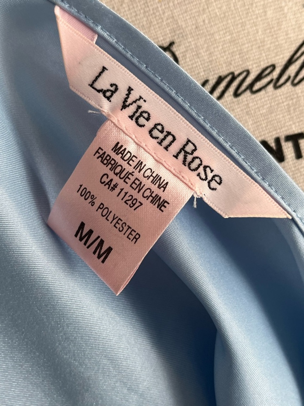 Y2K La Vie en Rose satin slip dress blue lace lingerie fairy core Medium Corset - Picture 5 of 5